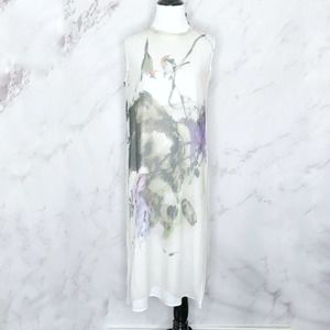 Emma Cook Bird Sheer Overlay Shift Dress